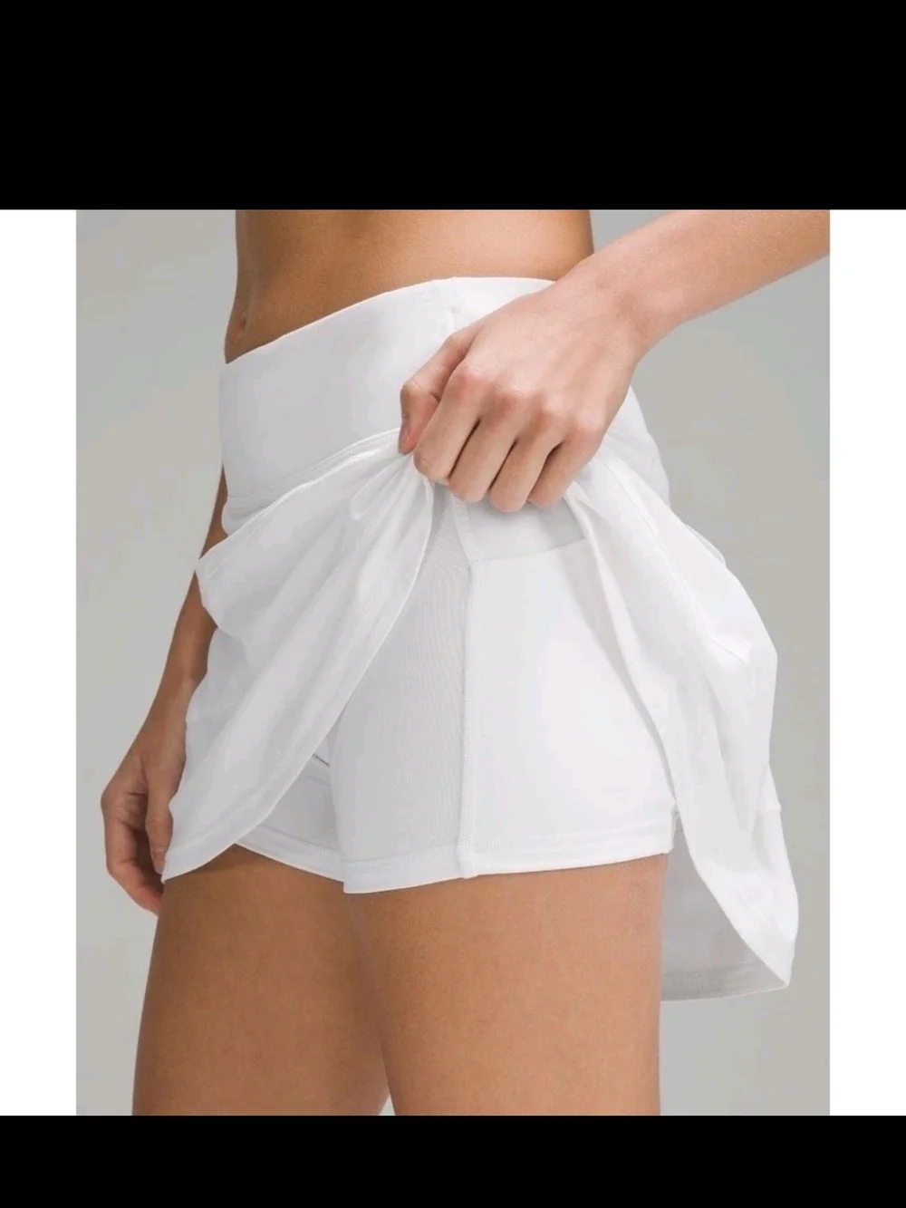 Lululemon Pace Rival Mid-Rise Skirt White Size 8